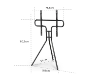 Hama Stojak do TV typu sztaluga VESA 600x400 75" MAX 40 KG czarny - 1516984 - zdjęcie 2